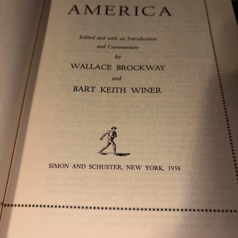 Homespun America A Collection‎ of Writings Wallace Brockway First Printing 1958